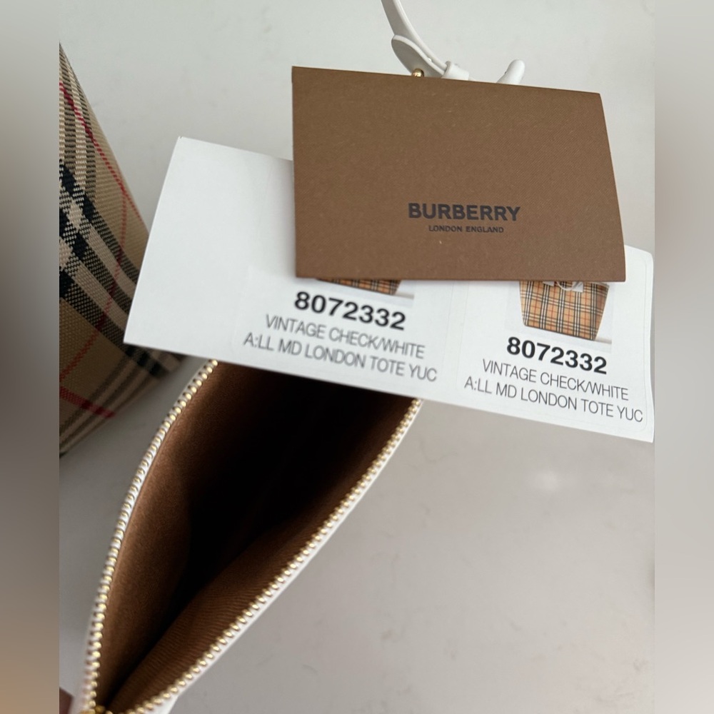 BURBERRY London Medium Check Cotton Tote - NWT & DUSTBAG ⭐️Discontinued⭐️ - Picture 7 of 13